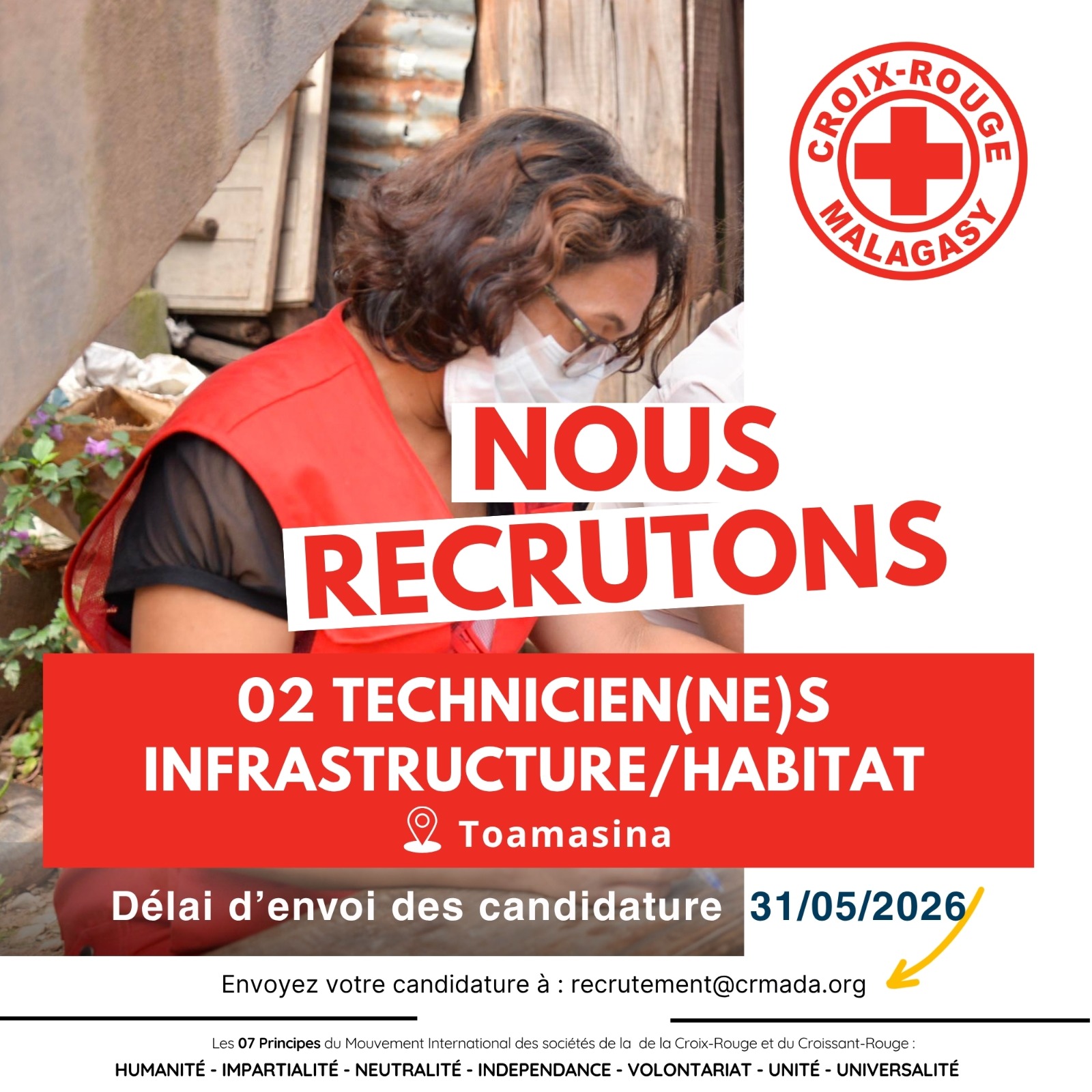 AVIS DE RECRUTEMENT « DEUX (02) TECHNICIEN(NE)S INFRASTRUCTURE/HABITAT »